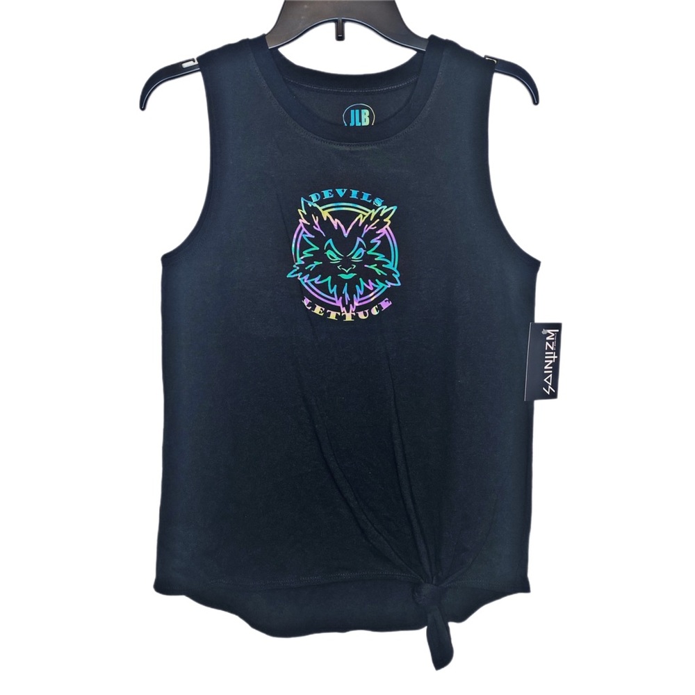 DEVILS LETTUCE PENTAGRAM Black Tank Top